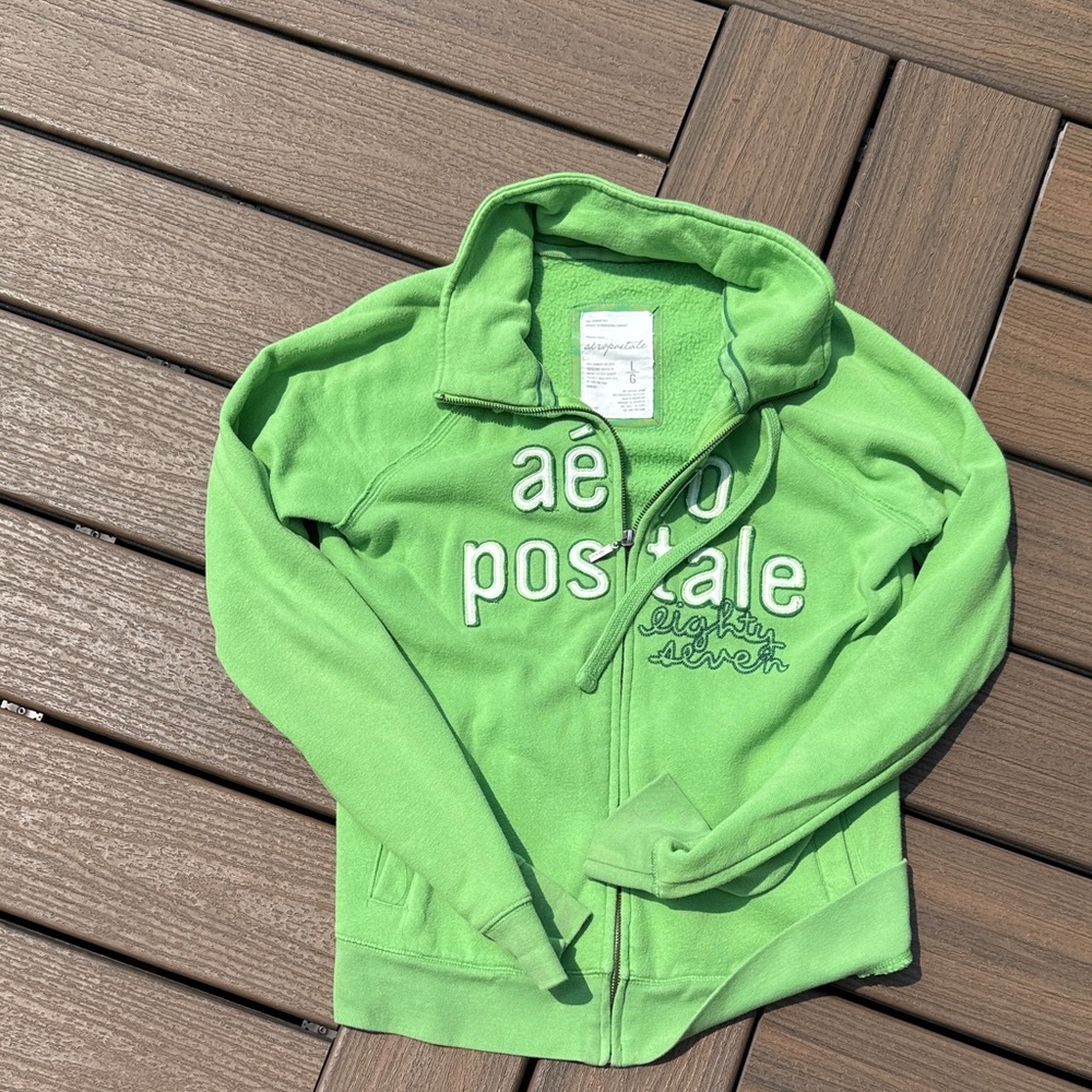 Aeropostale Bright Green track jacket